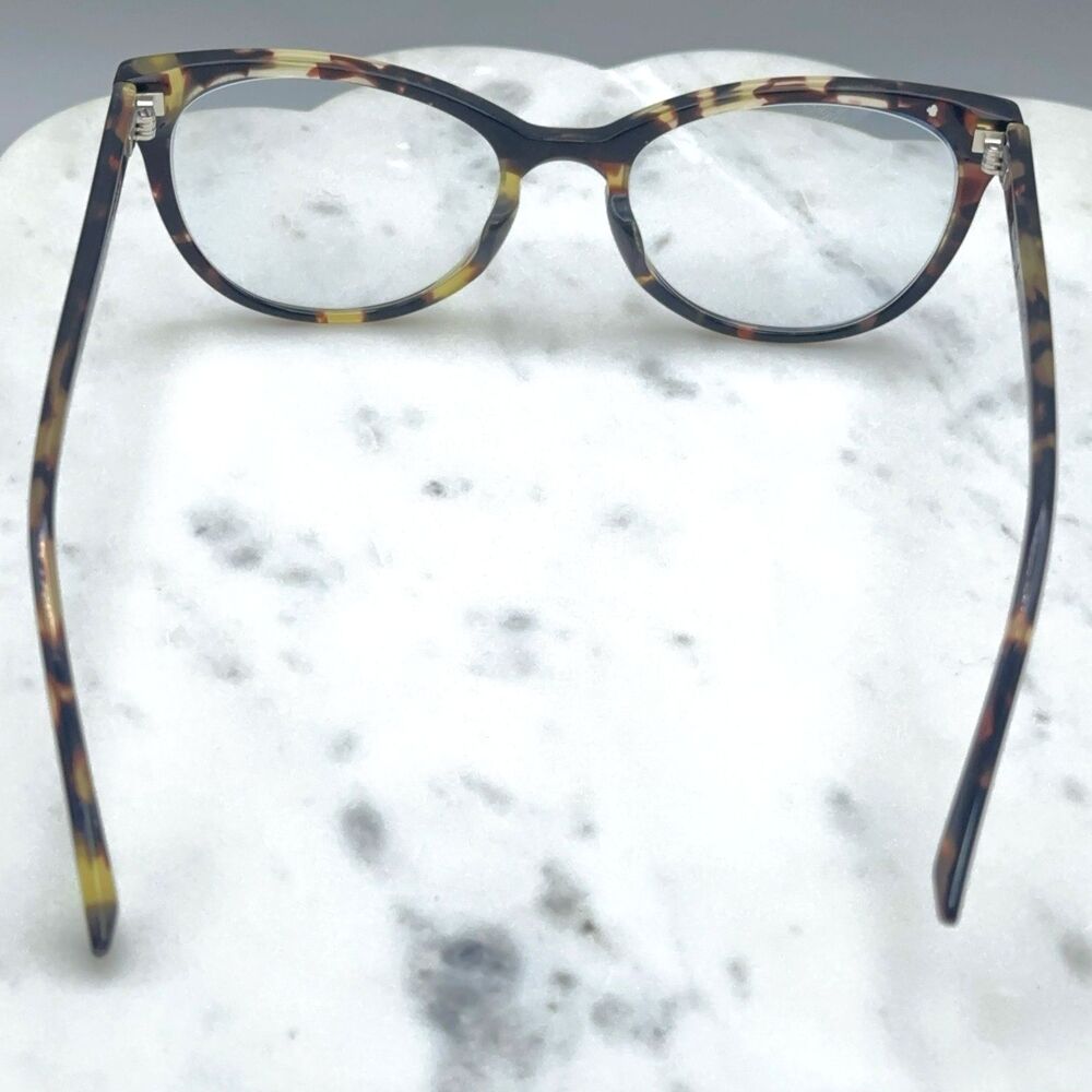 Warby Parker SHEA M LBF Burnt Lemon Cat Eye Tortoise Glasses Frame Onl 51-18-140 - Picture 5 of 9